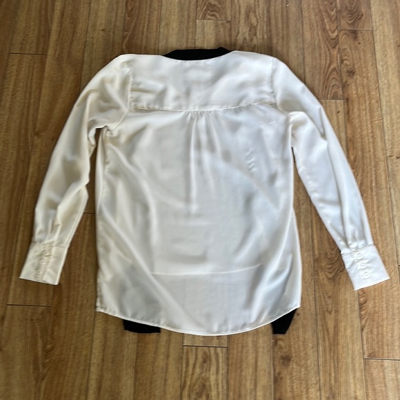 G by Giuliana -🎵BLONDIE LYRIC 🎼White Sheer Blouse w/Bow/Scarf/Tie - Picture 6 of 13